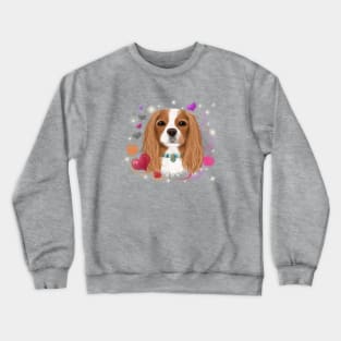 Blenheim Cavalier King Charles Spaniel Love Design Crewneck Sweatshirt